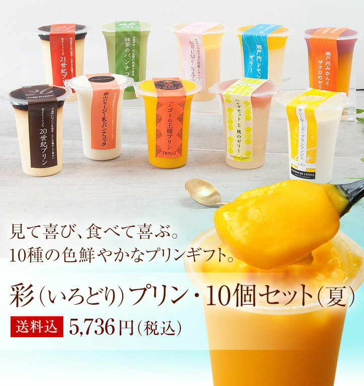彩りプリン10個セット
